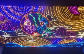 2022大型商业美陈天幕灯饰画-贵阳特装制作公司